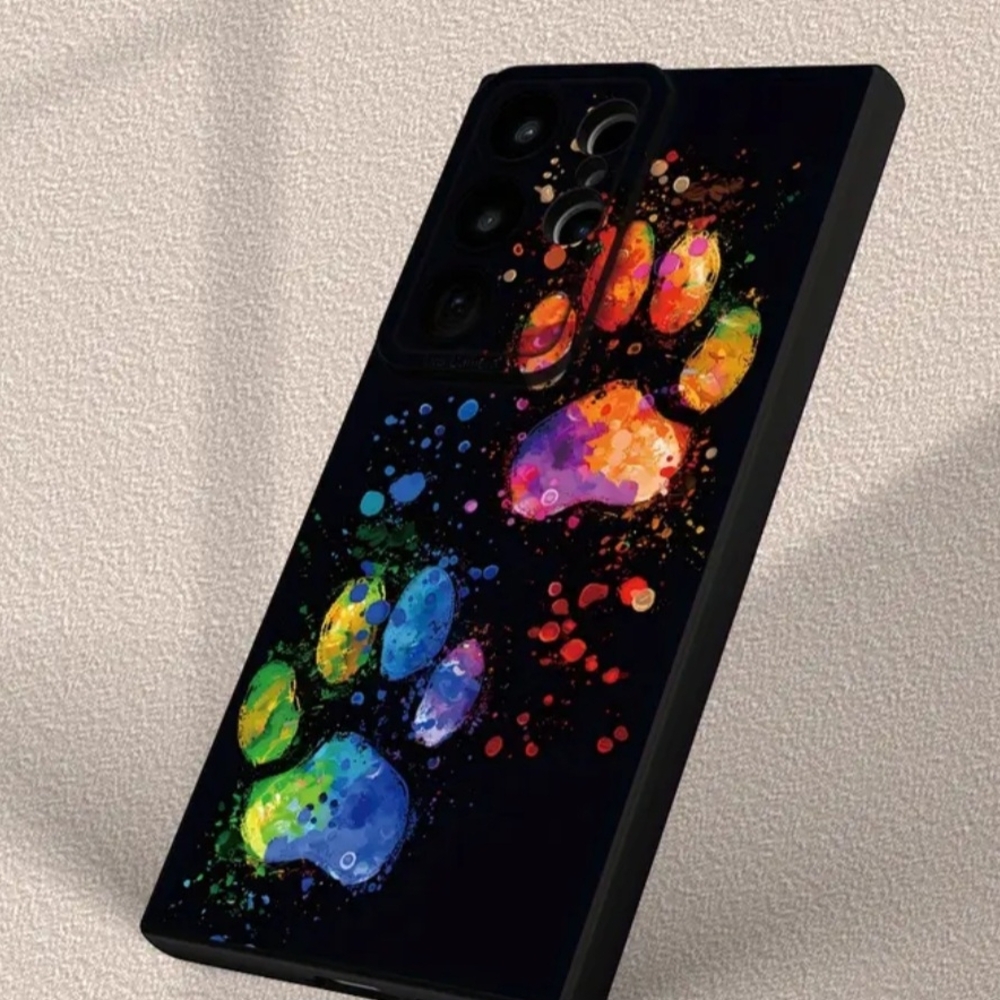 Colorful Paw Print Phone Case